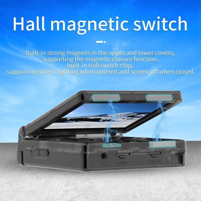 GiipGoop RG35XXSP Handheld Game Console RG35XX SP Clamshell Retro Game Console with 64G TF Card Preloaded Games 5532 Portable Gaming Console with 3.5 inch Screen 3300mAh Battery 5G WiFi Bluetooth HD Black - Image 2